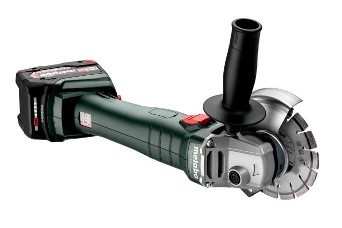 Шліфмашина кутова акумуляторна Metabo W 18 L 9-125, 125мм, Li-Power, 2*18В, 4Аг, 8500об/хв, М14, 2.3кг