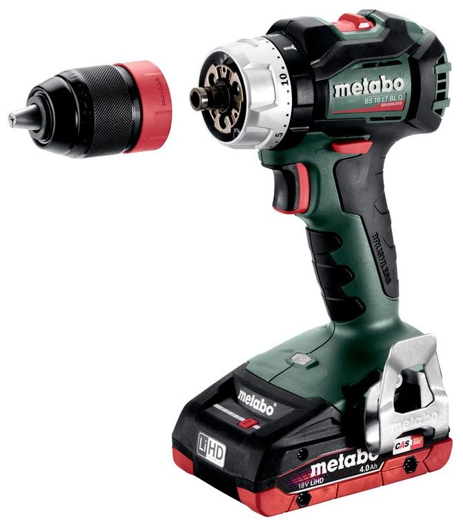 Шурпокрут-дриль Metabo BS 18 LT BL Q, акумуляторний, LiHD, 2*18В, 4Ач, 0-600/0-2100об/хв, патрон 1.5-13мм, 34/75Нм, безщітковий, metaBOX 145, 1.8кг