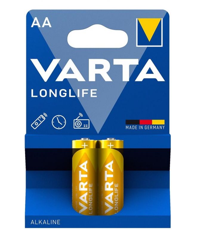 Батарейка Varta Longlife лужна AA блістер, 2 шт