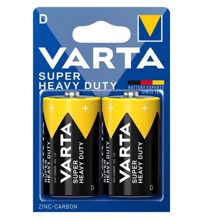 Батарейка Varta Super Heavy Duty  вугільно-цинкова D BLI 2 блістер, 2 шт