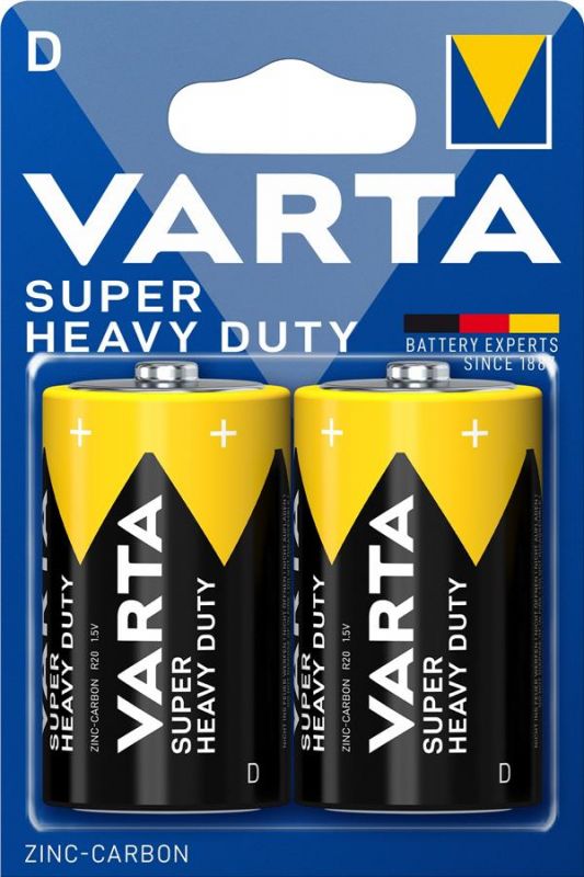 Батарейка Varta Super Heavy Duty  вугільно-цинкова D BLI 2 блістер, 2 шт