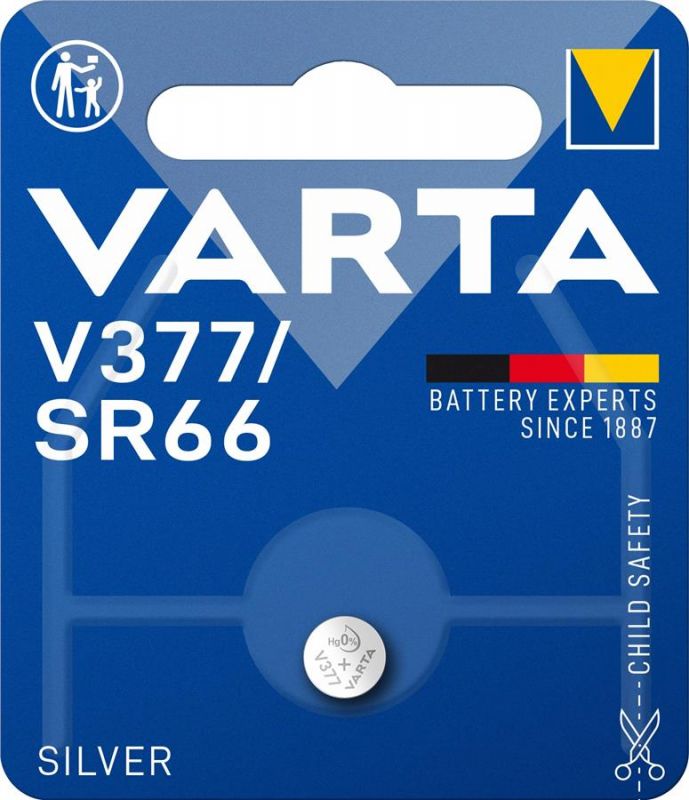 Батарейка Varta срібно-цинкова V377 (AG4, LR626, SR626SW, 177)  блістер, 1 шт