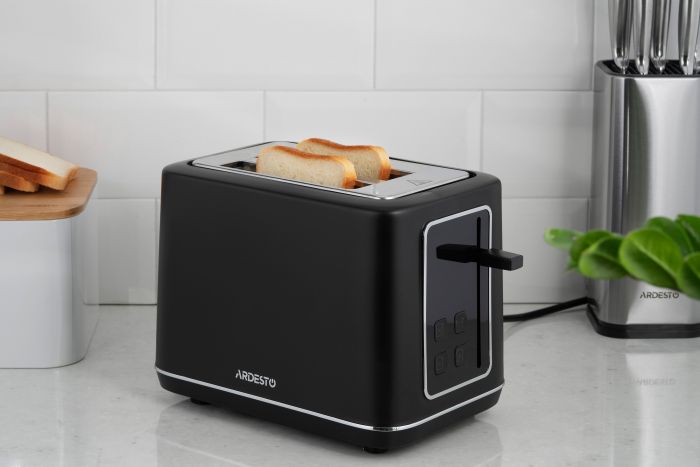 Тостер ARDESTO Elegance 800Вт, LED дисплей, пластик, чорний