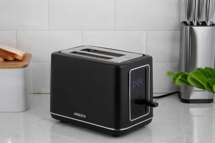 Тостер ARDESTO Elegance 800Вт, LED дисплей, пластик, чорний