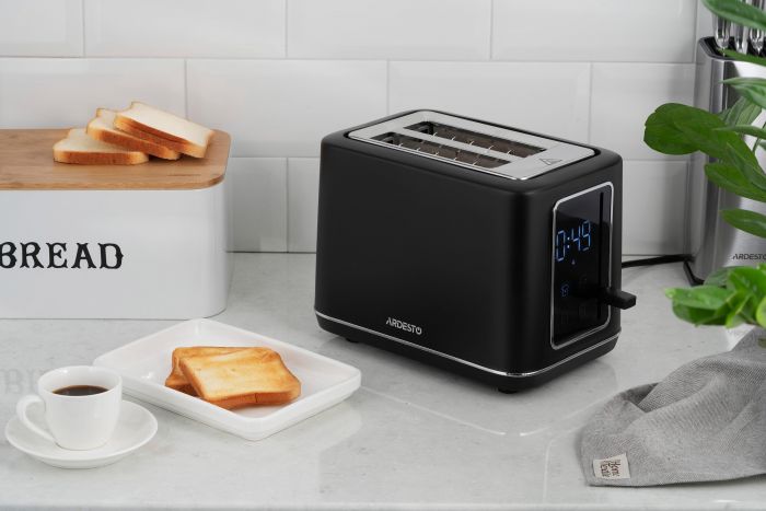 Тостер ARDESTO Elegance 800Вт, LED дисплей, пластик, чорний