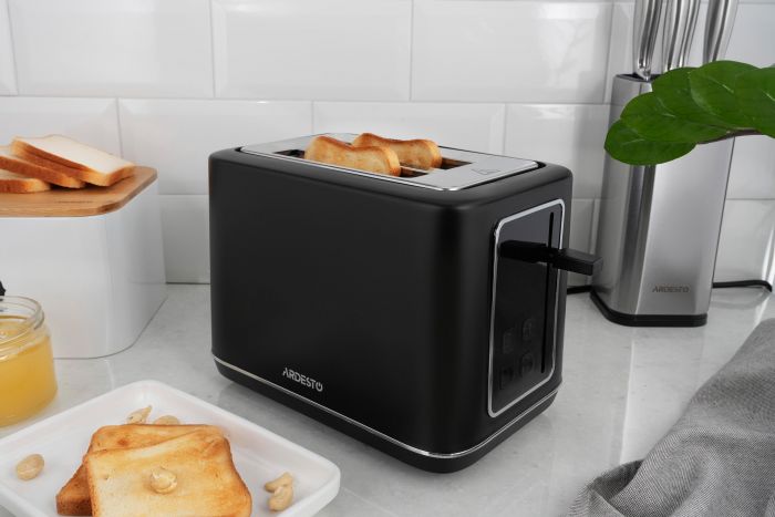 Тостер ARDESTO Elegance 800Вт, LED дисплей, пластик, чорний