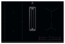 Варильна повверхня Electrolux індукційна, 80см, розширена зона, вбудована витяжка, Hob2Hood, чорний