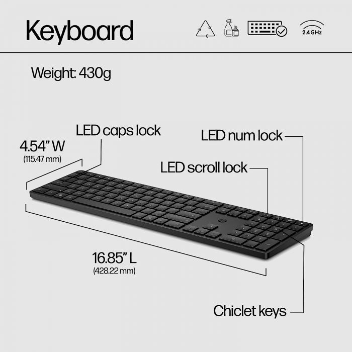 Клавіатура HP 450 Programmable WL UKR black