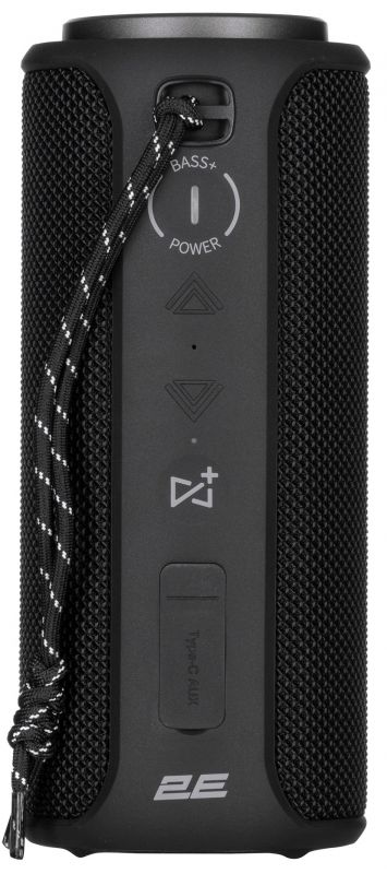 Портативна акустична система 2E SoundXTube2 30Вт, ВТ 5.0, MP3, TWS, Party Mode, IPX7, Чорний