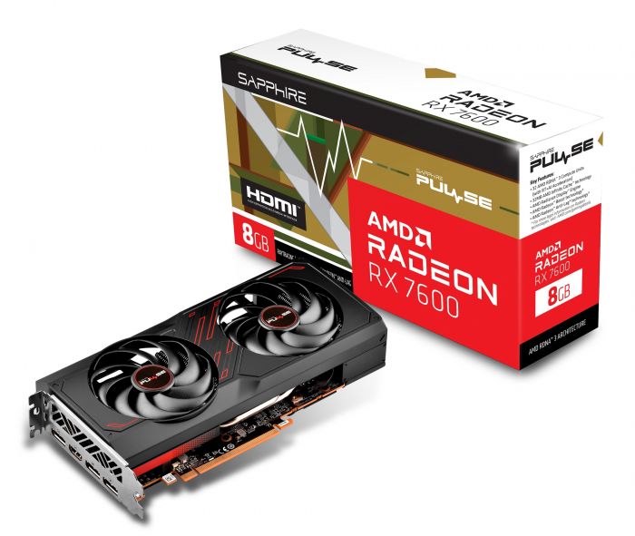 Відеокарта Sapphire Radeon RX 7600 8GB GDDR6 Pulse Gaming