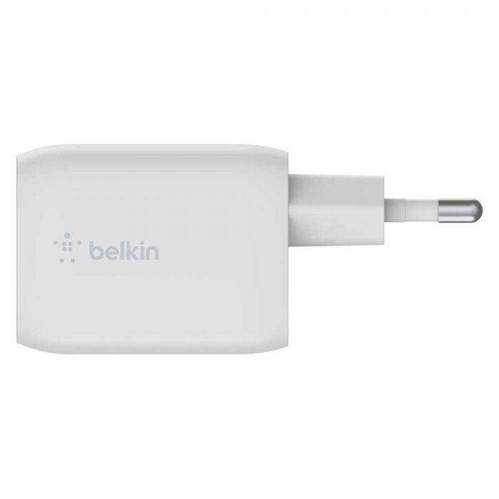 Зарядний пристрій мережевий Belkin 65Вт 2хUSB-С GAN PD PPS, білий