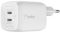 Зарядний пристрій мережевий Belkin 65Вт 2хUSB-С GAN PD PPS, білий