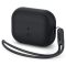 Чохол Spigen для Apple AirPods Pro 2 Silicone Fit, Black+Black Strap