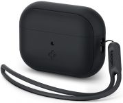 Чохол Spigen для Apple AirPods Pro 2 Silicone Fit, Black+Black Strap