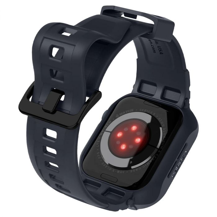 Чохол та ремінець 2в1 Spigen для Apple Watch 45mm/44mm Rugged Armor Pro, Charcoal Gray