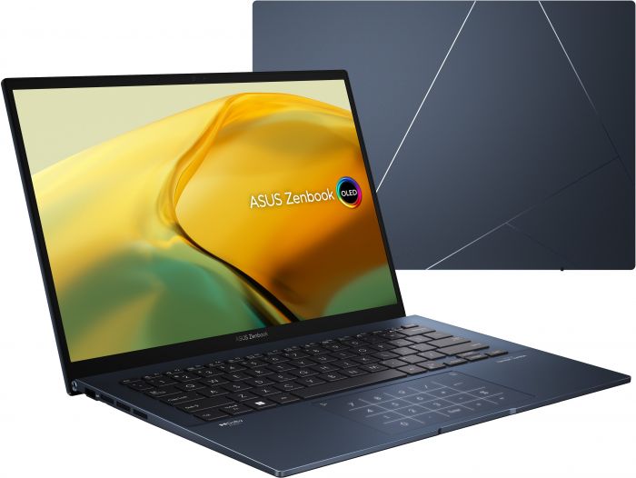 Ноутбук ASUS Zenbook 14 UX3402ZA-KM390W 14" 2.8K OLED, Intel i7-1260P, 16GB, F1TB, UMA, Win11, Голубий