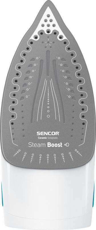 Праска Sencor, 2000Вт, 220мл, паровий удар -80гр, постійна пара - 15гр, керам. підошва, біло-синій
