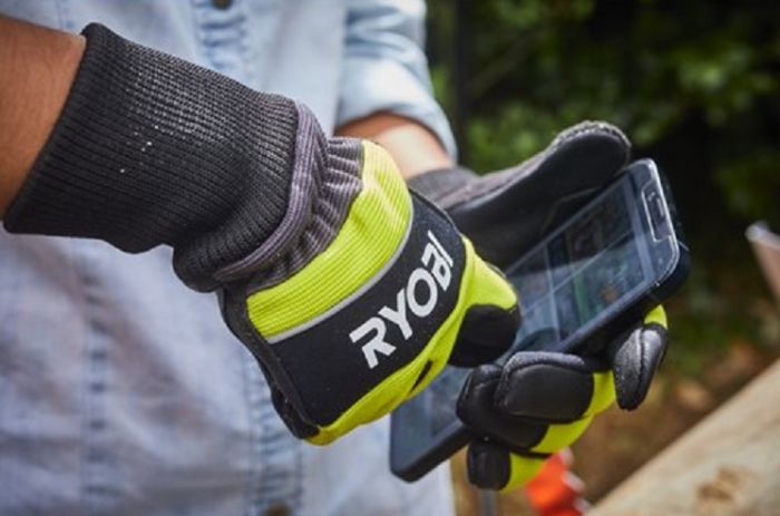 Рукавички для роботи з ланцюговою пилкою Ryobi RAC258MM, вологозахист, нар. М