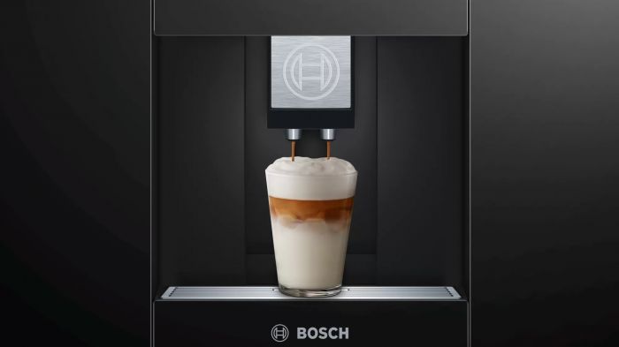 Кавомашина Bosch вбудовувана, 2.4л, зерно+мелена, автомат.капуч, LED-дисплей, авторецептів -8, чорний