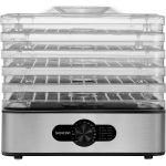 Сушка для продуктів Sencor SFD950SS, 240Вт, 5 піддонів, вис 2,9см, ширина 29см, рег. темп, сірий