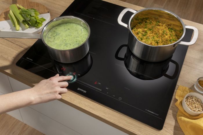 Варильна поверхня Gorenje індукційна, 60см, поєднання конфорок, чорний