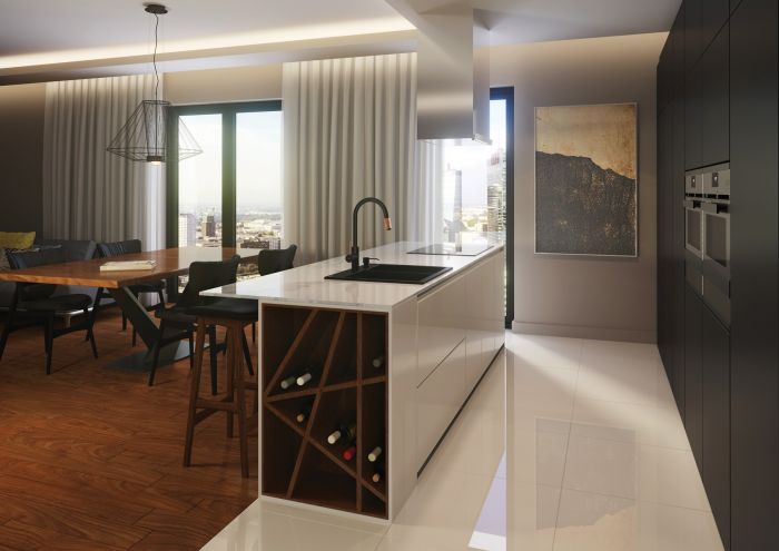 Змішувач для кухні Deante Aster, довж.виливу - 206мм, поворотний, 1+фільтр, чорний-мідь