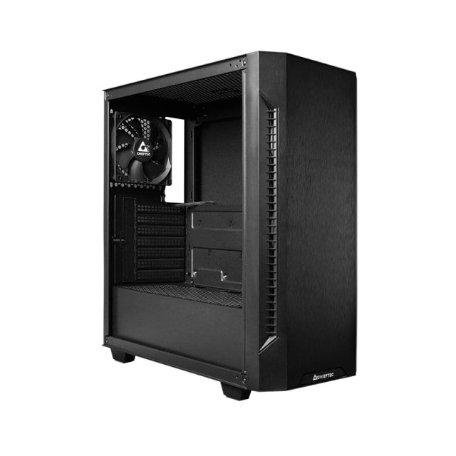 Корпус CHIEFTEC Elox AS-01B, без БЖ, 2xUSB3.2, 1xUSB2.0, 1x120мм, Sound insulated panels, ATX, чорний
