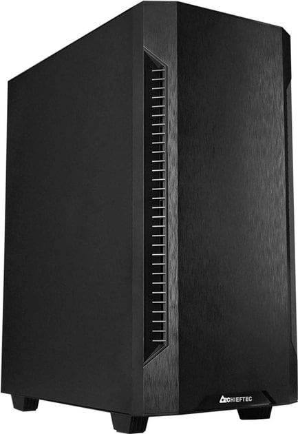 Корпус CHIEFTEC Elox AS-01B, без БЖ, 2xUSB3.2, 1xUSB2.0, 1x120мм, Sound insulated panels, ATX, чорний