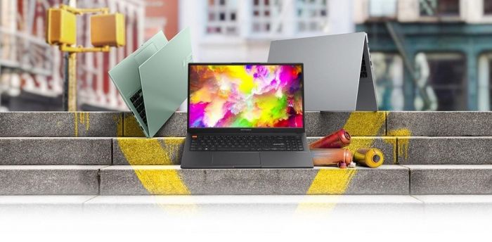 Ноутбук ASUS Vivobook S 15 M3502QA-L1212 15.6" FHD OLED, AMD R5-5600H, 16GB, F512GB, UMA, NoOS, Чорний