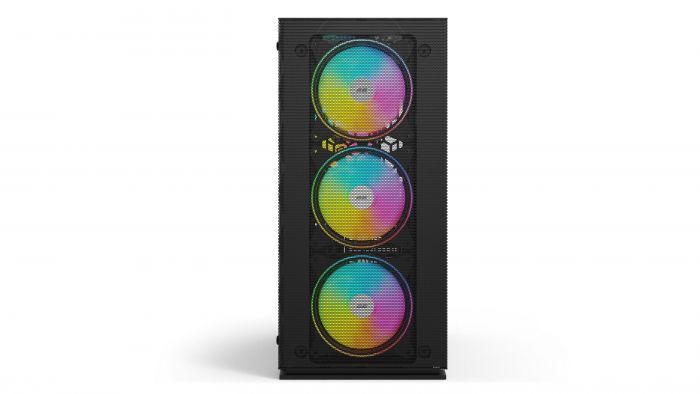 Корпус 2E Gaming Virtus Neo G3301N, без БЖ, 2xUSB 3.0, 1xUSB 2.0, 3x140mm ARGB, 1x120mm ARGB, controller with remote, TG Side Panel, ATX, чорний