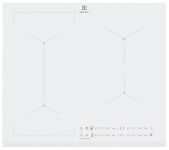 Варильна поверхня Electrolux індукційна, 60см, розширена зона, датчик кипіння, білий