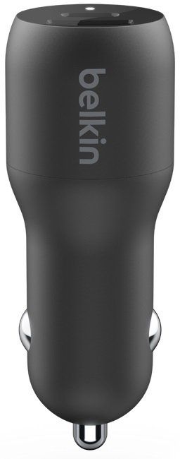 Зарядний пристрій автомобільний Belkin 37Вт USB-A/USB-C PD PPS, чорний