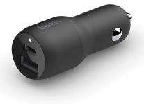 Зарядний пристрій автомобільний Belkin 37Вт USB-A/USB-C PD PPS, чорний