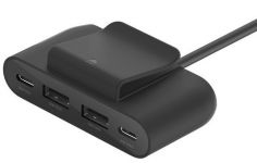 Адаптер Belkin 2хUSB-C/2хUSB-A, 2м, чорний