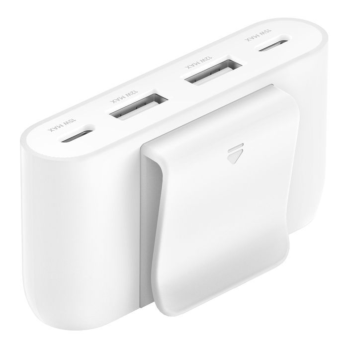 Адаптер Belkin 2хUSB-C/2хUSB-A, 2м, білий
