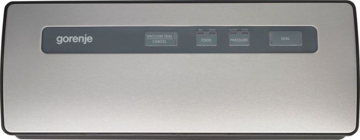 Вакуумний пакувальник GORENJE VS120ES/електроне упр/120 Вт./ф-ція запаювання та вакуумування/сріблястий