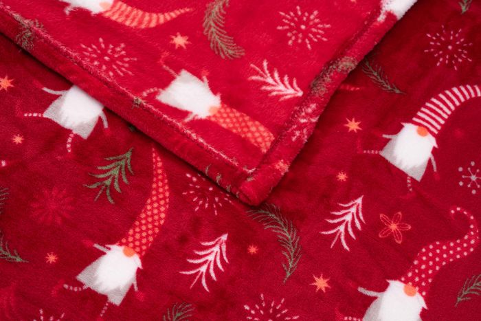Плед Ardesto Flannel, 160х200 см, 100% поліестер, гноми