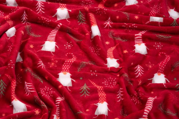Плед Ardesto Flannel, 160х200 см, 100% поліестер, гноми