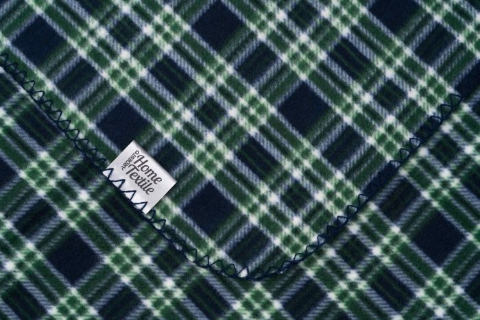 Плед Ardesto Fleece, 160х200 см, 100% поліестер, клітинка зелена