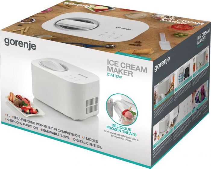Морожениця Gorenje ICM10W, елекронне упр, чаша - 1 л