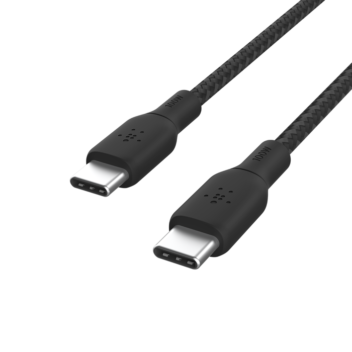 Кабель заряджання/синхронізації Belkin USB-С > USB-С 2м, 100Вт, плетений, чорний