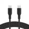 Кабель заряджання/синхронізації Belkin USB-С > USB-С 2м, 100Вт, плетений, чорний