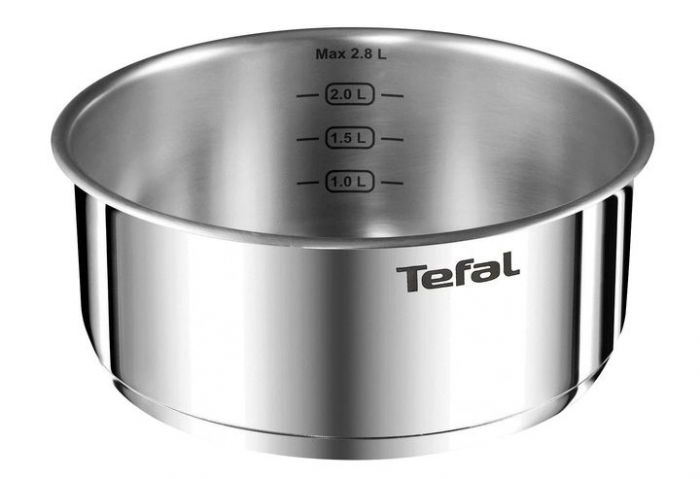 Набір посуду Tefal Ingenio Emotion 4 предмети, нержавіюча сталь, змінна ручка, 16 см (1.7 л), 18 см (2.2 л), 20 см (2.7 л)