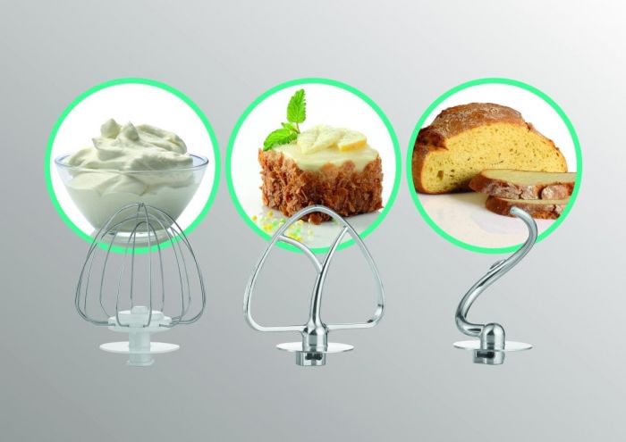 Кухонна машина Gorenje, 1000Вт, чаша-метал, корпус-пластик+метал, насадок-6, білий