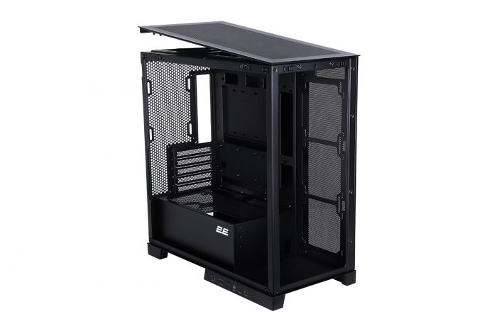 Корпус 2E Gaming Fantom GK701B, без БЖ, 2xUSB 3.0, 1xUSB Type-C, 4x120mm ARGB, controller with remote, TG Side/Front Panel, mATX, чорний