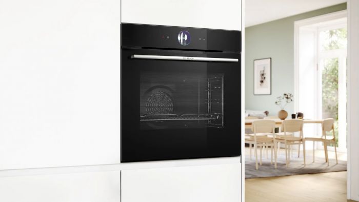 Духова шафа Bosch електрична, 71л, A+, дисплей, конвекція, піроліз, чорний