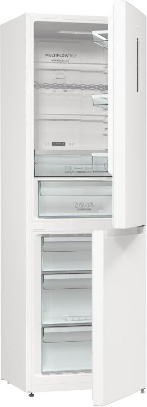 Холодильник з нижн. мороз. камерою Gorenje, 185х60х60см, 2 двері, 210(110)л, А++, Total NF, Зона св-ті, Зовн. Диспл,