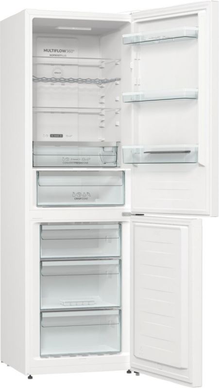 Холодильник з нижн. мороз. камерою Gorenje, 185х60х60см, 2 двері, 210(110)л, А++, Total NF, Зона св-ті, Зовн. Диспл,