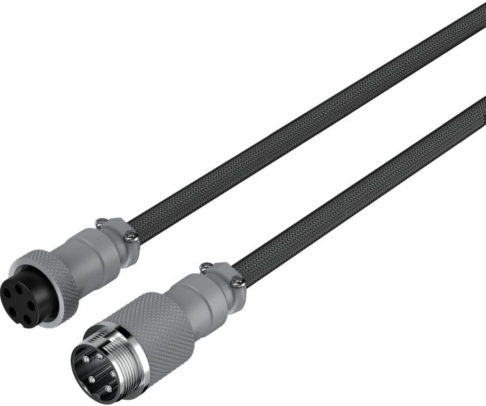 Кабель HyperX USB-A - USB-C спіральний, 1.37м Grey
