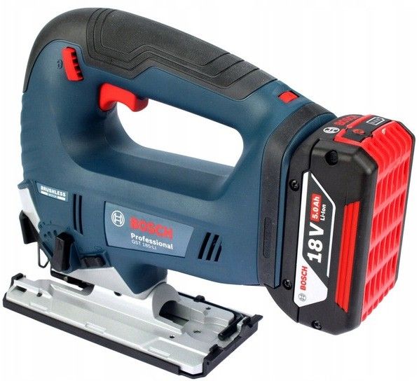 Лобзик Bosch GST 185-LI, акумуляторний 18В, Акб 4Аг, 0-3500 об/хв, хід 26мм, кейс, 2кг